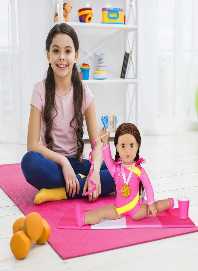 Ecore Fun 18 Inch Doll Clothes and Accessories-Olympic Gymnastics Sports Set, 8 Pack Girl Doll Clothes Gymnastics Training Oufits for Play, No Doll - Image 3